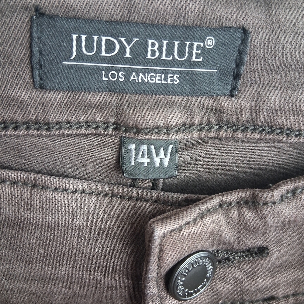 Nwt Judy Blue Frayed Hem 90s High Waisted Straight Jeans Jb82531 Women’s Sz 14w — image 3 of 8